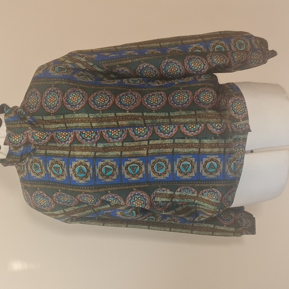 Unique Vintage Coaco Womens Size Large Printed Silk Zip Bomber Jacket 80s 90s - Picture 7 of 17